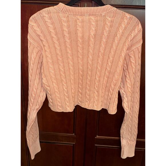 NWT Aerie Mini Cable Cropped 100% Cotton Sweater SizeXS - Picture 5 of 9